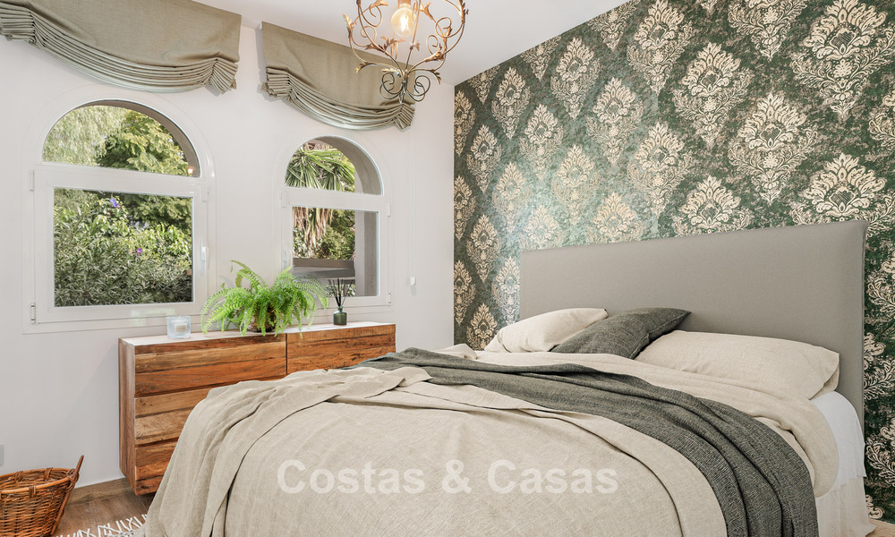 Amplia villa de una sola planta con un estilo arquitectónico tradicional andaluz en venta en Elviria, Marbella Este 774419