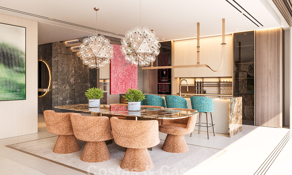 Villas pareadas de nueva construcción con vistas panorámicas al mar en venta en las colinas del este de Marbella 774553