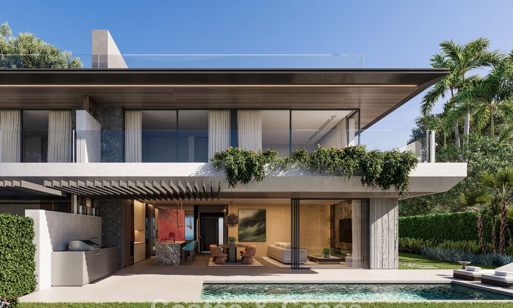 Villas pareadas de nueva construcción con vistas panorámicas al mar en venta en las colinas del este de Marbella 774558