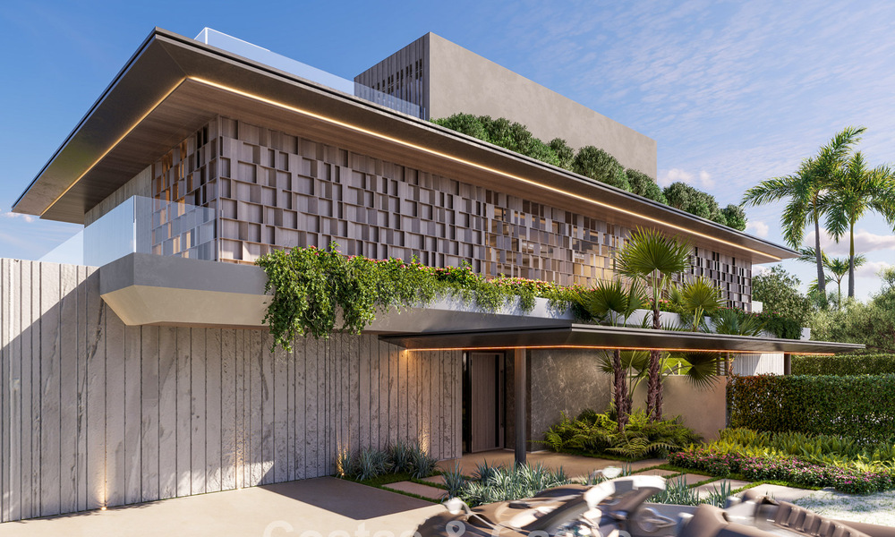 Villas pareadas de nueva construcción con vistas panorámicas al mar en venta en las colinas del este de Marbella 774561