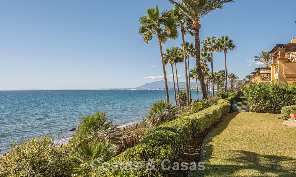Amplio apartamento de 3 dormitorios con vistas panorámicas al mar en venta en un complejo de playa al este del centro de Marbella 774715