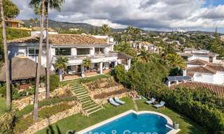 Preciosa villa de estilo español con impresionantes vistas al mar en venta en Elviria, Marbella Este 774734 