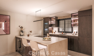 Casa adosada de lujo renovada con vistas al mar en venta, en una zona residencial cerrada en la Milla de Oro de Marbella 774972 