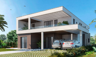 Lujosa y moderna villa de nueva construcción con vistas panorámicas al mar en venta, primera línea de golf en Mijas, Costa del Sol 775010 