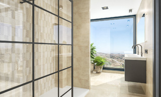 Lujosa y moderna villa de nueva construcción con vistas panorámicas al mar en venta, primera línea de golf en Mijas, Costa del Sol 775018 