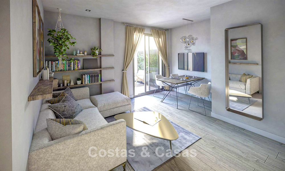 Nuevo en el mercado. Modernos apartamentos de obra nueva de estilo contemporáneo en venta en Fuengirola, Costa del Sol 775020