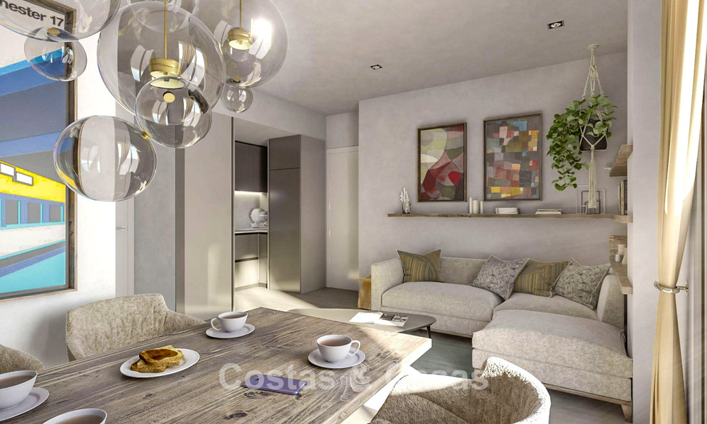 Nuevo en el mercado. Modernos apartamentos de obra nueva de estilo contemporáneo en venta en Fuengirola, Costa del Sol 775021