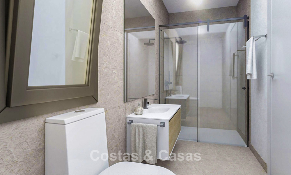 Nuevo en el mercado. Modernos apartamentos de obra nueva de estilo contemporáneo en venta en Fuengirola, Costa del Sol 775022