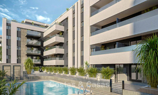 Nuevo en el mercado. Modernos apartamentos de obra nueva de estilo contemporáneo en venta en Fuengirola, Costa del Sol 775026 