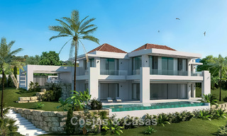 Villa de nueva construcción sobre plano en venta junto al campo de golf en Mijas, Costa del Sol 775189 