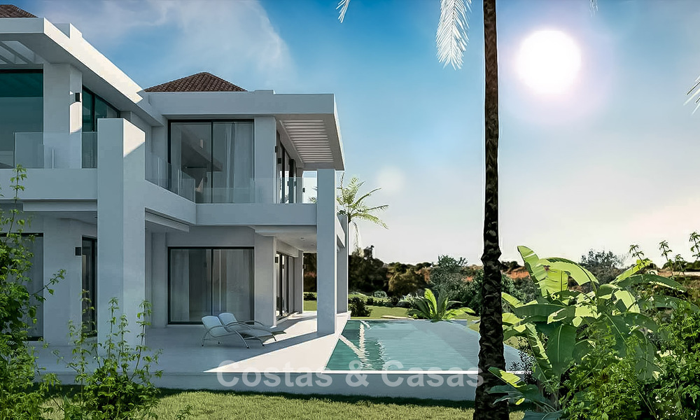 Villa de nueva construcción sobre plano en venta junto al campo de golf en Mijas, Costa del Sol 775190