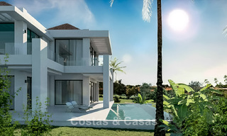 Villa de nueva construcción sobre plano en venta junto al campo de golf en Mijas, Costa del Sol 775190 