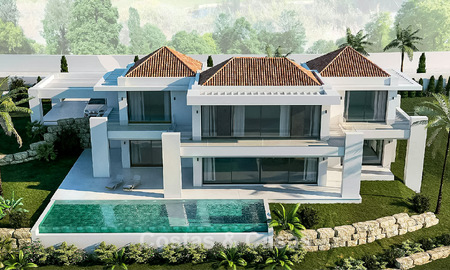 Villa de nueva construcción sobre plano en venta junto al campo de golf en Mijas, Costa del Sol 775193