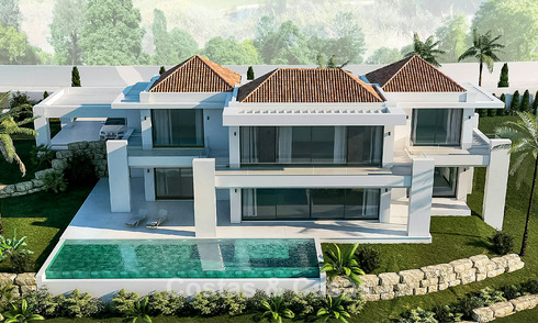 Villa de nueva construcción sobre plano en venta junto al campo de golf en Mijas, Costa del Sol 775193