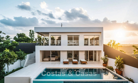 Villa de lujo de nueva construcción con impresionantes vistas al mar en venta en las colinas de Mijas, Costa del Sol 775331