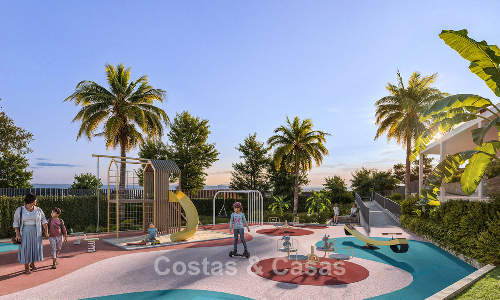 Elegantes apartamentos de obra nueva con sublimes vistas al mar en venta en Mijas Costa, Costa del Sol 775360