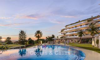 Elegantes apartamentos de obra nueva con sublimes vistas al mar en venta en Mijas Costa, Costa del Sol 775361 
