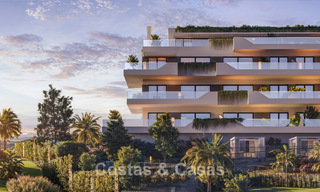 Elegantes apartamentos de obra nueva con sublimes vistas al mar en venta en Mijas Costa, Costa del Sol 775362 