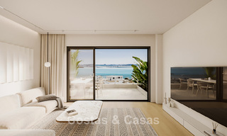 Elegantes apartamentos de obra nueva con sublimes vistas al mar en venta en Mijas Costa, Costa del Sol 775363 