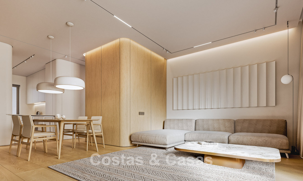 Elegantes apartamentos de obra nueva con sublimes vistas al mar en venta en Mijas Costa, Costa del Sol 775372