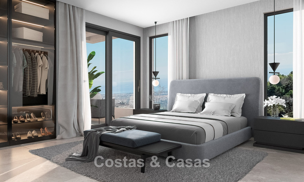 Sofisticada villa de diseño con magníficas vistas al mar en venta en El Madroñal, Benahavis - Marbella 775230