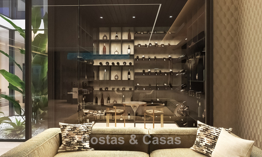 Sofisticada villa de diseño con magníficas vistas al mar en venta en El Madroñal, Benahavis - Marbella 775236