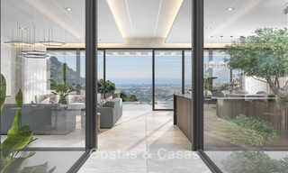 Sofisticada villa de diseño con magníficas vistas al mar en venta en El Madroñal, Benahavis - Marbella 775241 