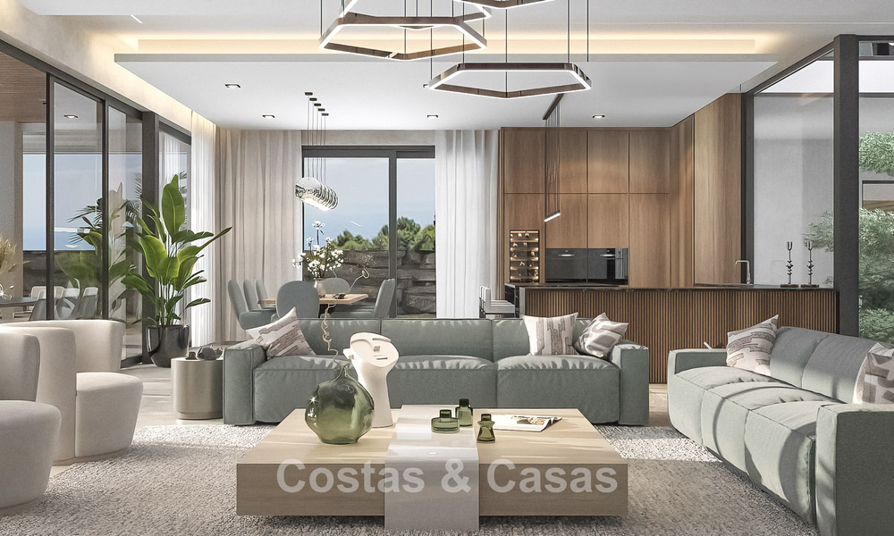 Sofisticada villa de diseño con magníficas vistas al mar en venta en El Madroñal, Benahavis - Marbella 775243