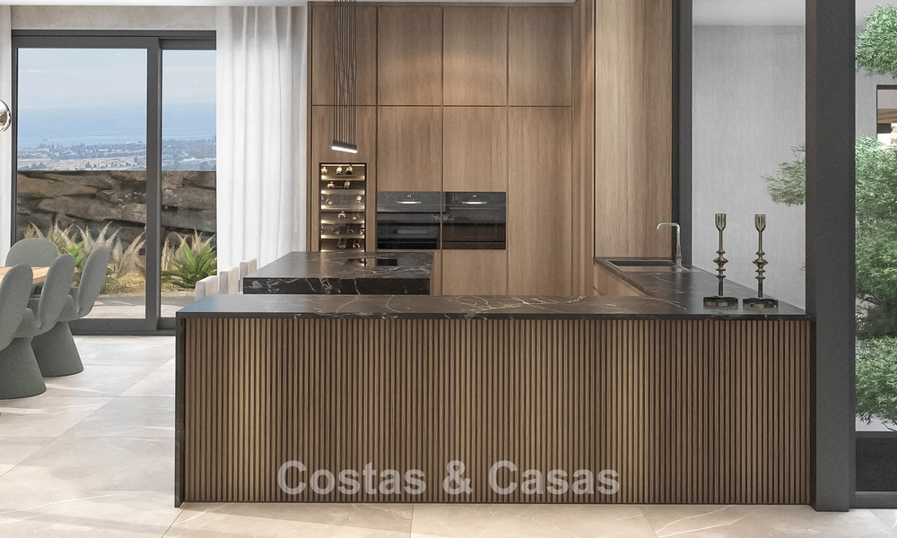 Sofisticada villa de diseño con magníficas vistas al mar en venta en El Madroñal, Benahavis - Marbella 775244