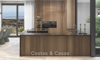 Sofisticada villa de diseño con magníficas vistas al mar en venta en El Madroñal, Benahavis - Marbella 775244 