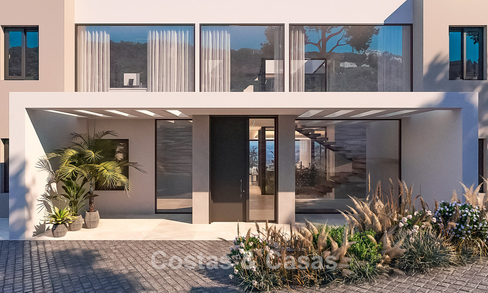 Sofisticada villa de diseño con magníficas vistas al mar en venta en El Madroñal, Benahavis - Marbella 775251