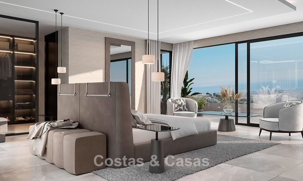 Sofisticada villa de diseño con magníficas vistas al mar en venta en El Madroñal, Benahavis - Marbella 775252