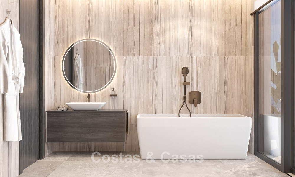 Sofisticada villa de diseño con impresionantes vistas al mar en venta en El Madroñal, Benahavis - Marbella 775273