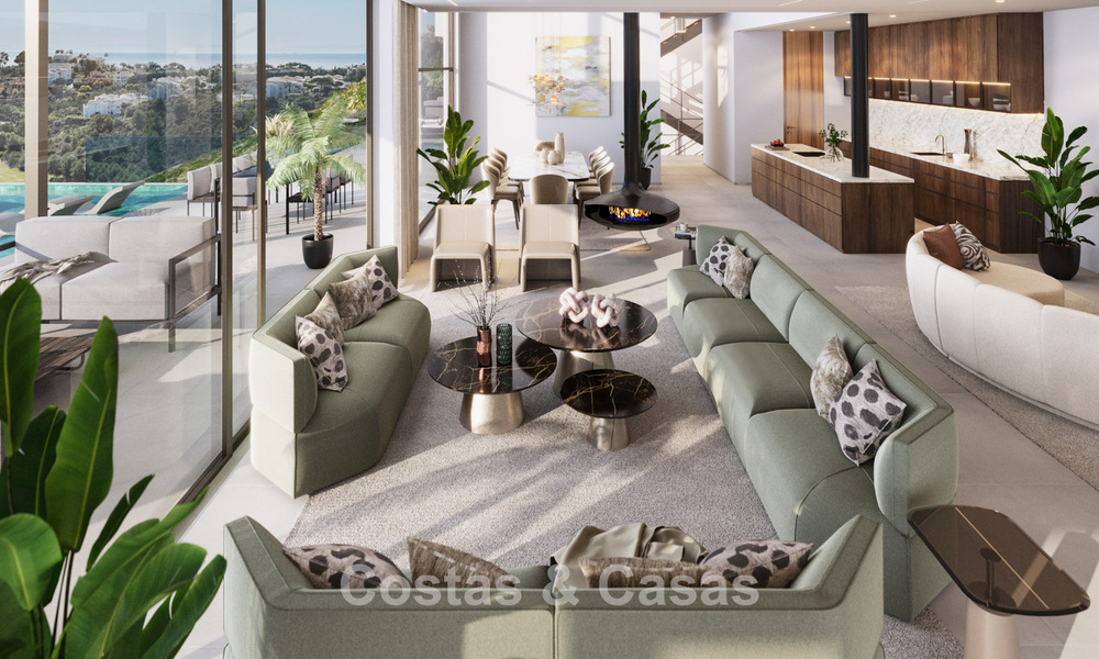 Impresionante villa moderna de nueva construcción con impresionantes vistas en venta en el exclusivo El Madroñal, Benahavis - Marbella 775277