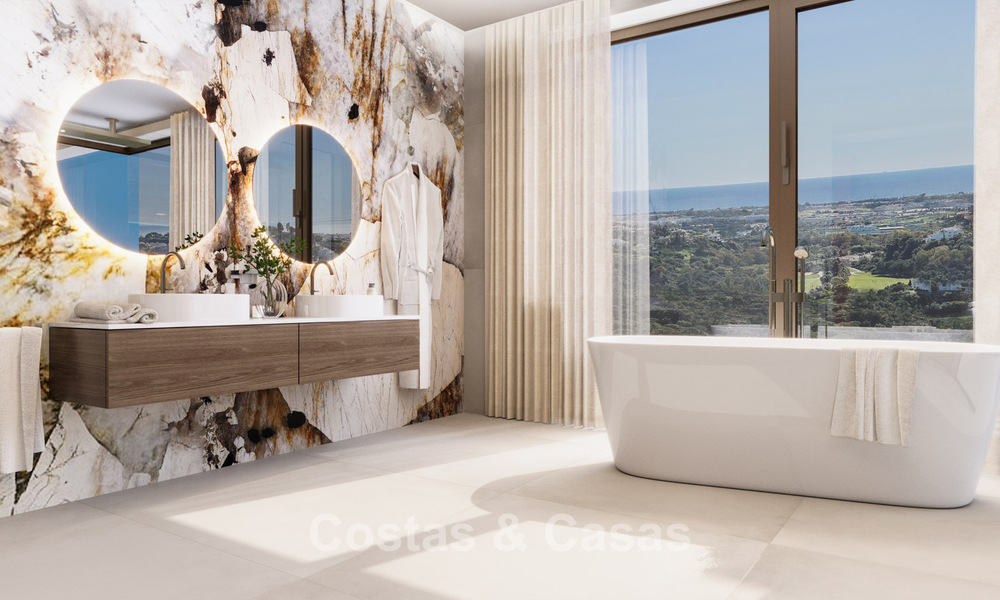 Impresionante villa moderna de nueva construcción con impresionantes vistas en venta en el exclusivo El Madroñal, Benahavis - Marbella 775281