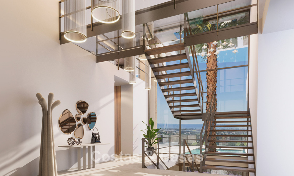Impresionante villa moderna de nueva construcción con impresionantes vistas en venta en el exclusivo El Madroñal, Benahavis - Marbella 775284