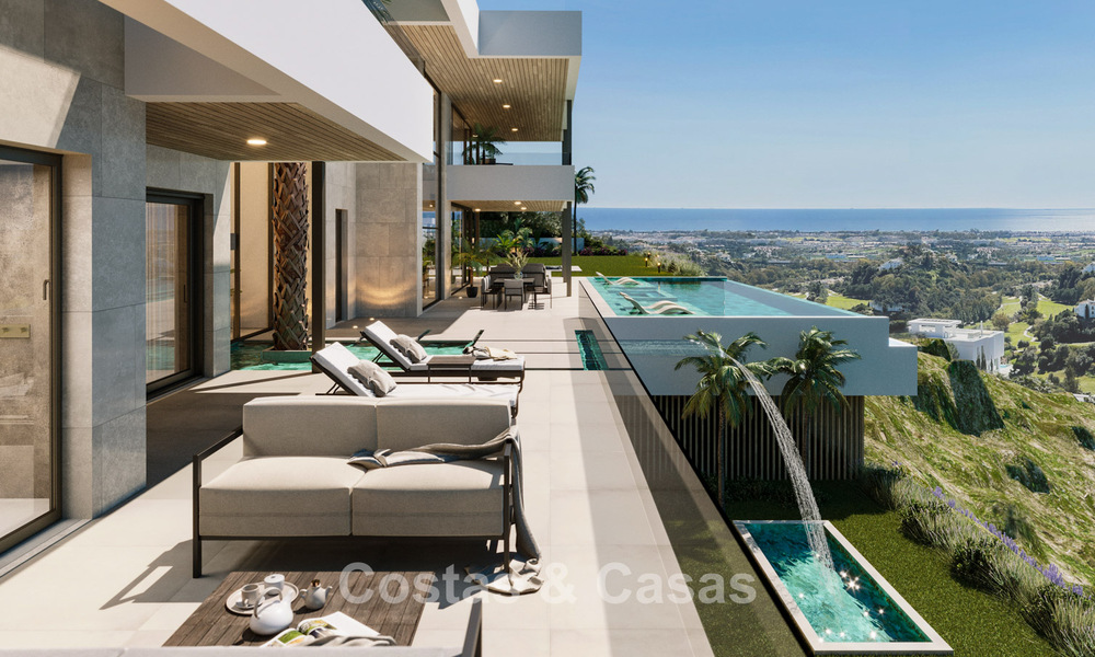 Impresionante villa moderna de nueva construcción con impresionantes vistas en venta en el exclusivo El Madroñal, Benahavis - Marbella 775297