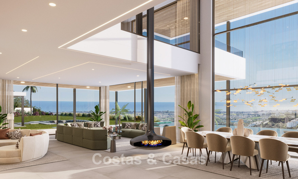 Obra maestra arquitectónica con fenomenales vistas al mar en venta en El Madroñal, Benahavis - Marbella 775301