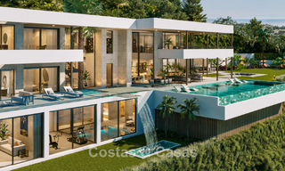 Obra maestra arquitectónica con fenomenales vistas al mar en venta en El Madroñal, Benahavis - Marbella 775307 