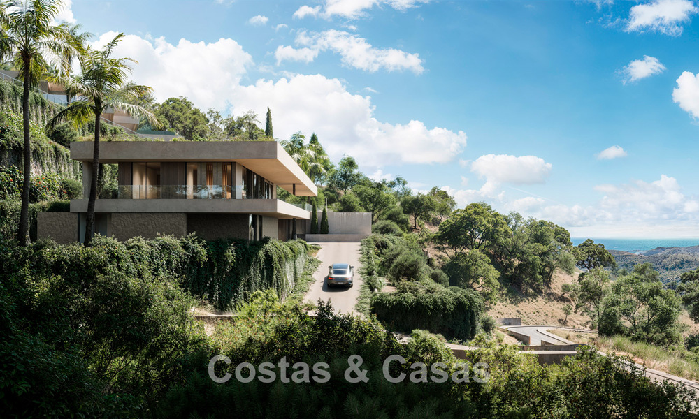 Villa de diseño en venta, rodeada de exuberante vegetación, en una prestigiosa comunidad cerrada en Benahavis - Marbella 775385