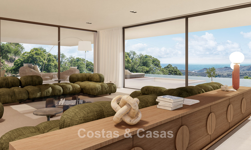 Villa de diseño en venta, rodeada de exuberante vegetación, en una prestigiosa comunidad cerrada en Benahavis - Marbella 775388