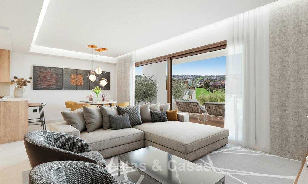 Nuevas casas adosadas de 3 dormitorios en venta en un prestigioso resort de golf en Mijas, Costa del Sol 775395