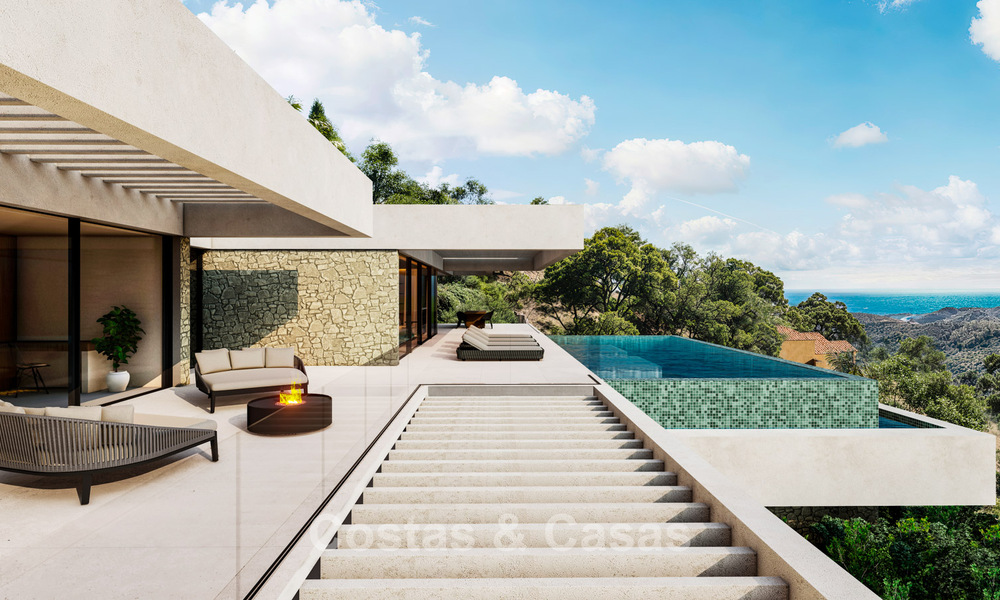 Preciosa villa contemporánea de estilo mediterráneo en venta en un complejo residencial cerrado en Benahavis - Marbella 775528