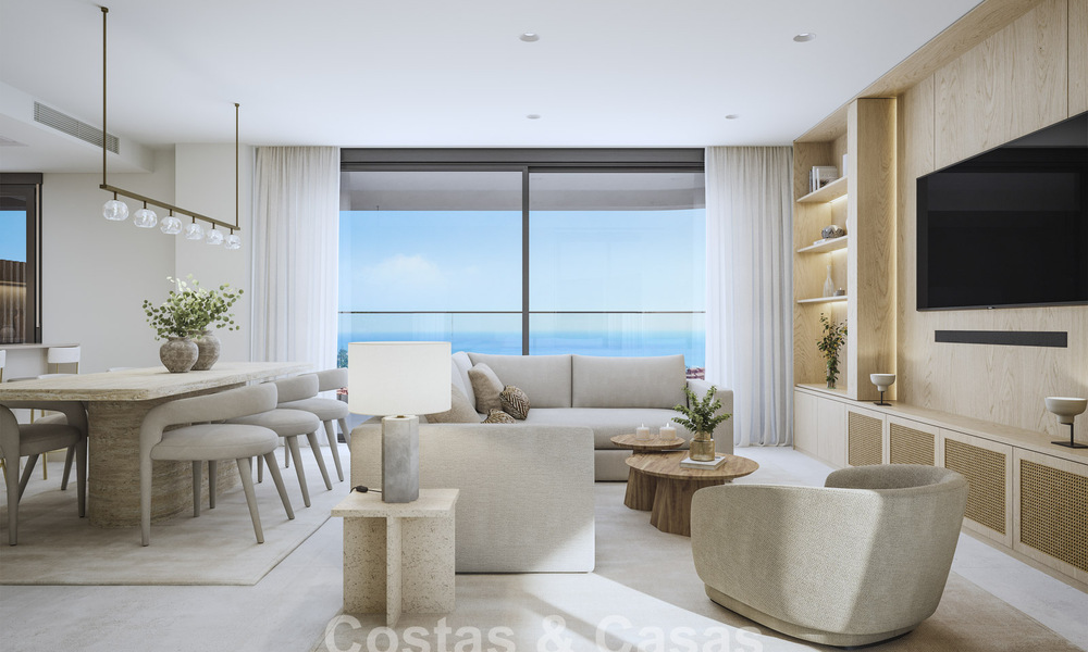 Apartamentos sostenibles nuevos con vistas al mar en venta cerca de la playa en Estepona Oeste 775817
