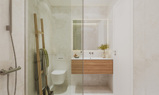 Apartamentos sostenibles nuevos con vistas al mar en venta cerca de la playa en Estepona Oeste 775818 