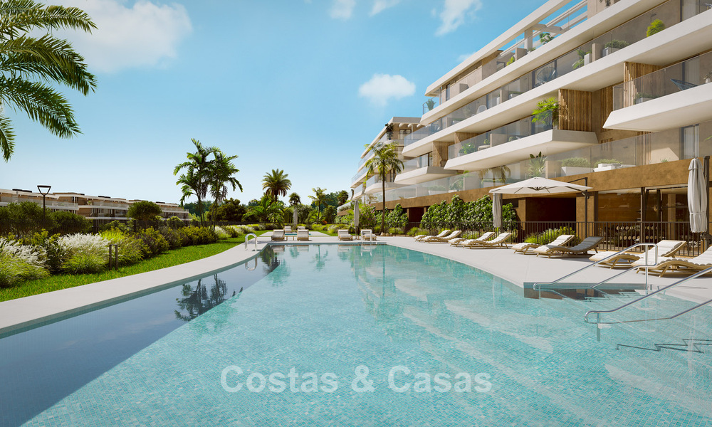 Apartamentos sostenibles nuevos con vistas al mar en venta cerca de la playa en Estepona Oeste 775819