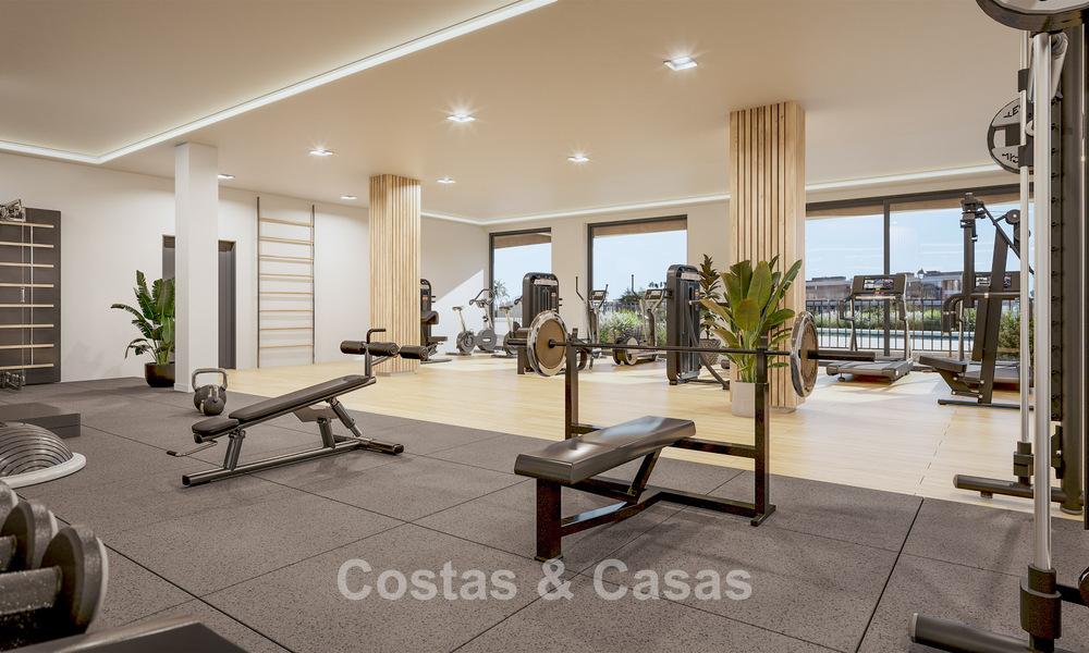 Apartamentos sostenibles nuevos con vistas al mar en venta cerca de la playa en Estepona Oeste 775823