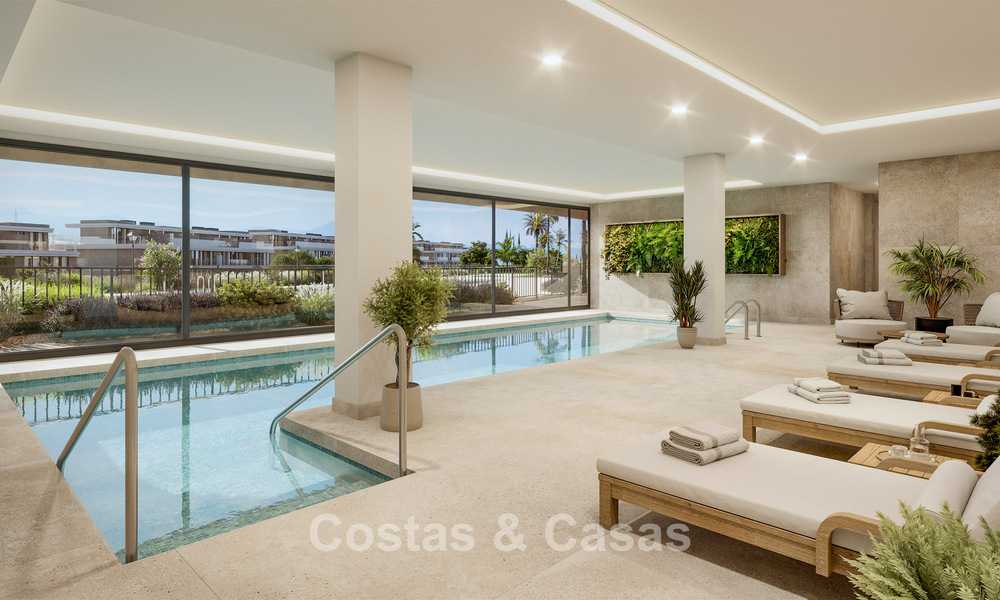Apartamentos sostenibles nuevos con vistas al mar en venta cerca de la playa en Estepona Oeste 775824