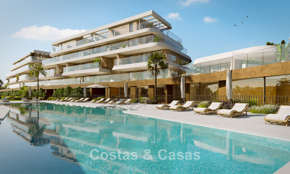 Apartamentos sostenibles nuevos con vistas al mar en venta cerca de la playa en Estepona Oeste 775825