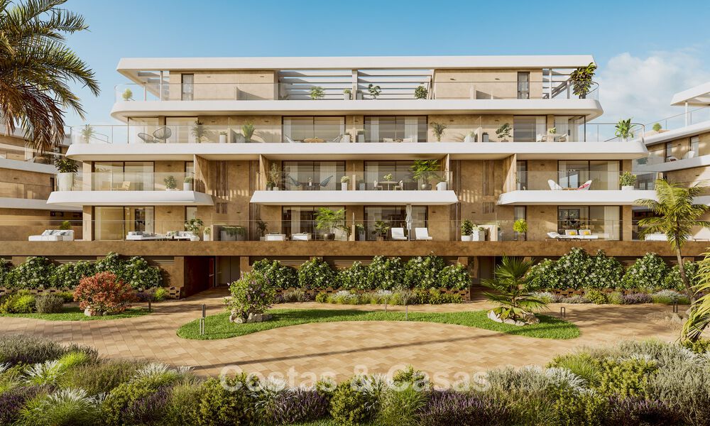 Apartamentos sostenibles nuevos con vistas al mar en venta cerca de la playa en Estepona Oeste 775828